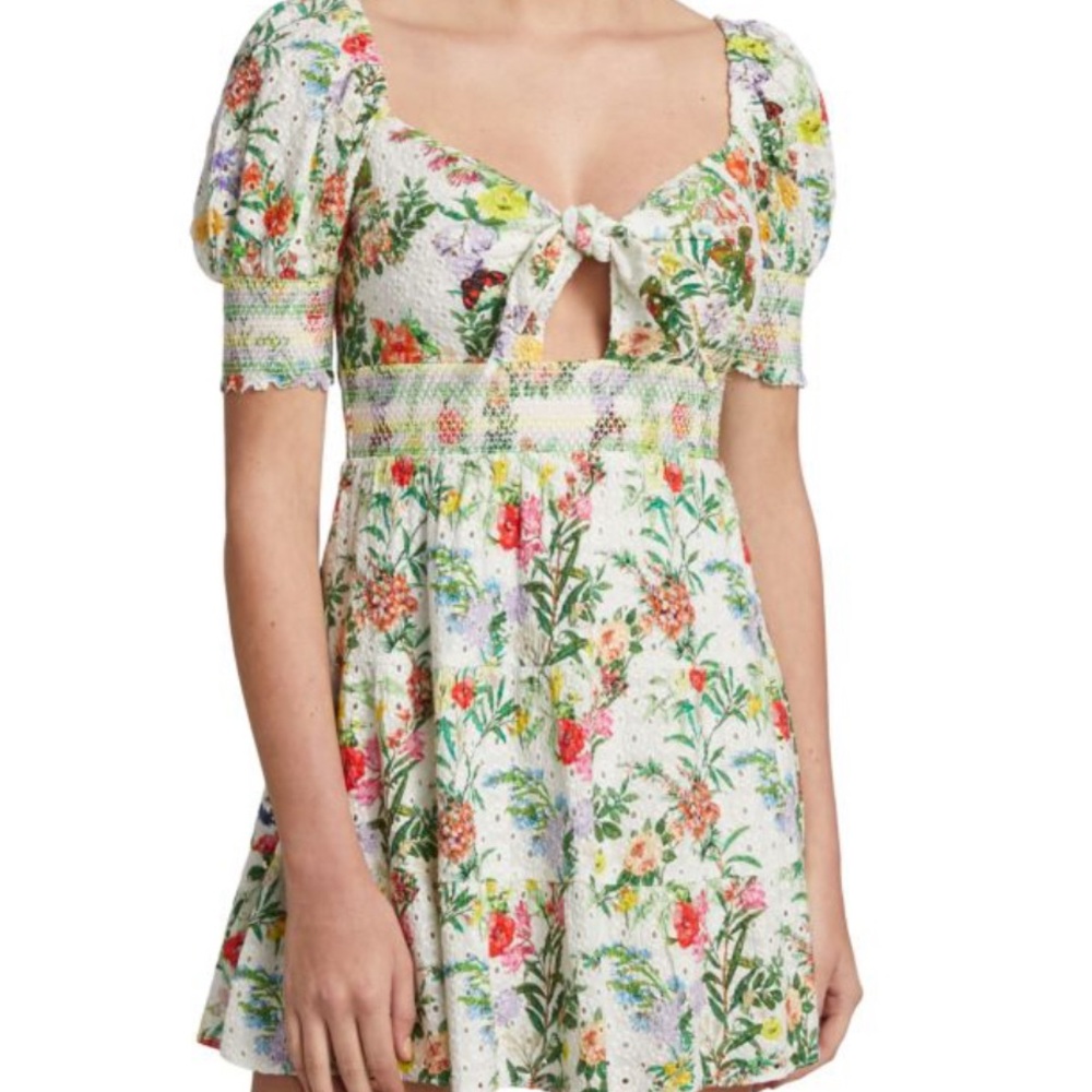 Alice + Olivia 💕BNWT💕 "Kristie" Floral Eyelet Mini Dress
